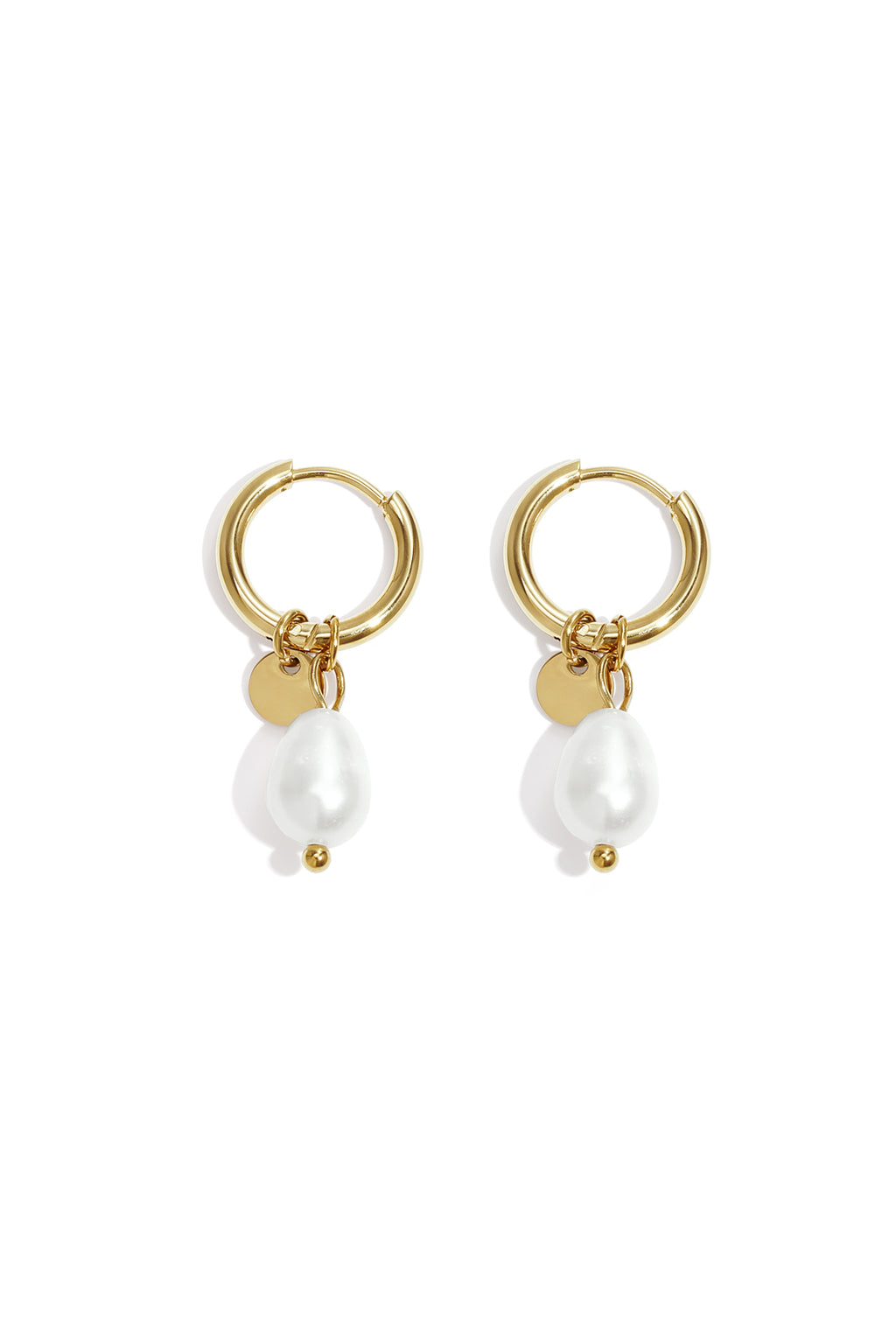 Earrings Pearl Drops Stainless Steel