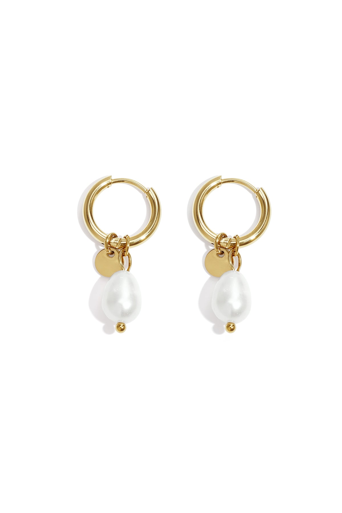 Earrings Pearl Drops Stainless Steel
