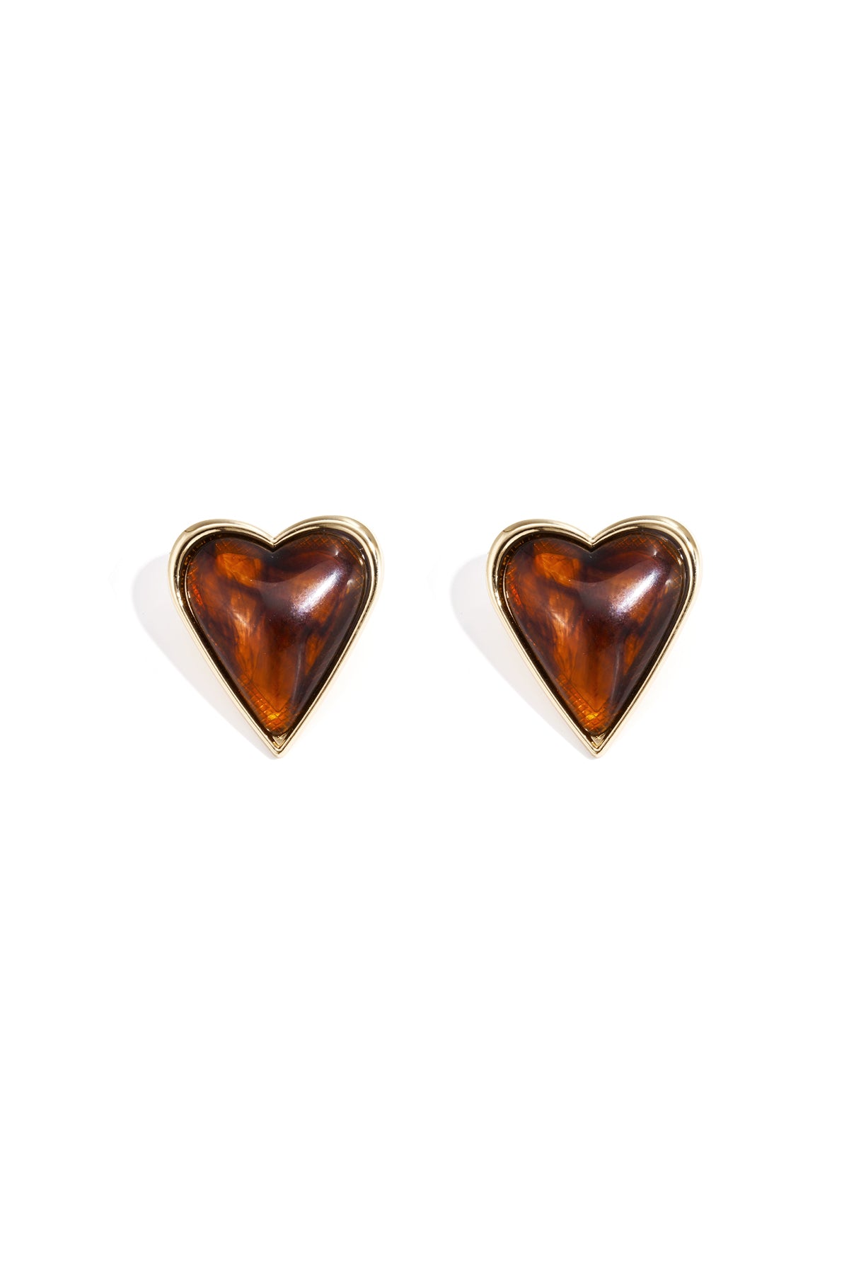 Alloy Stud Earrings Heart Retro Daily Simple Series Women's jewelry