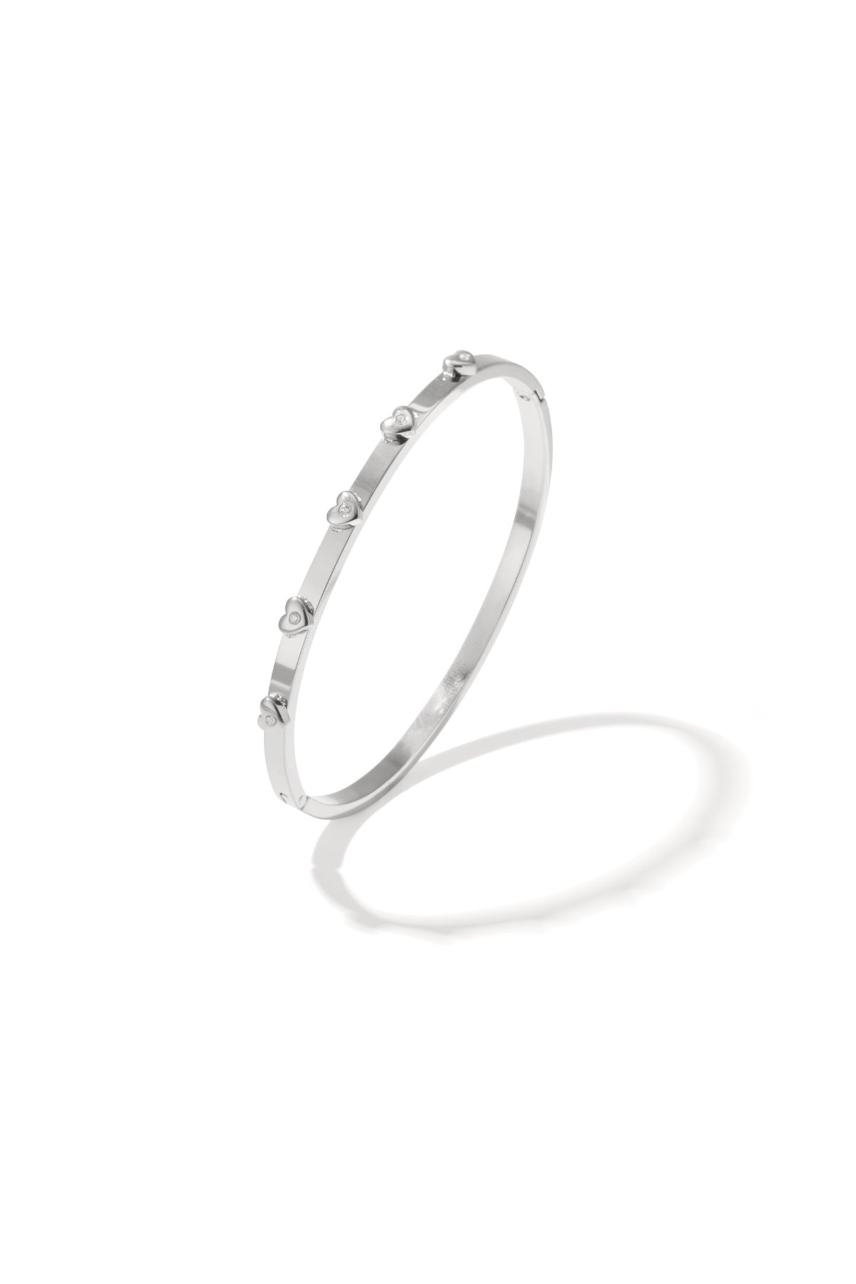 Bangle with heart details
