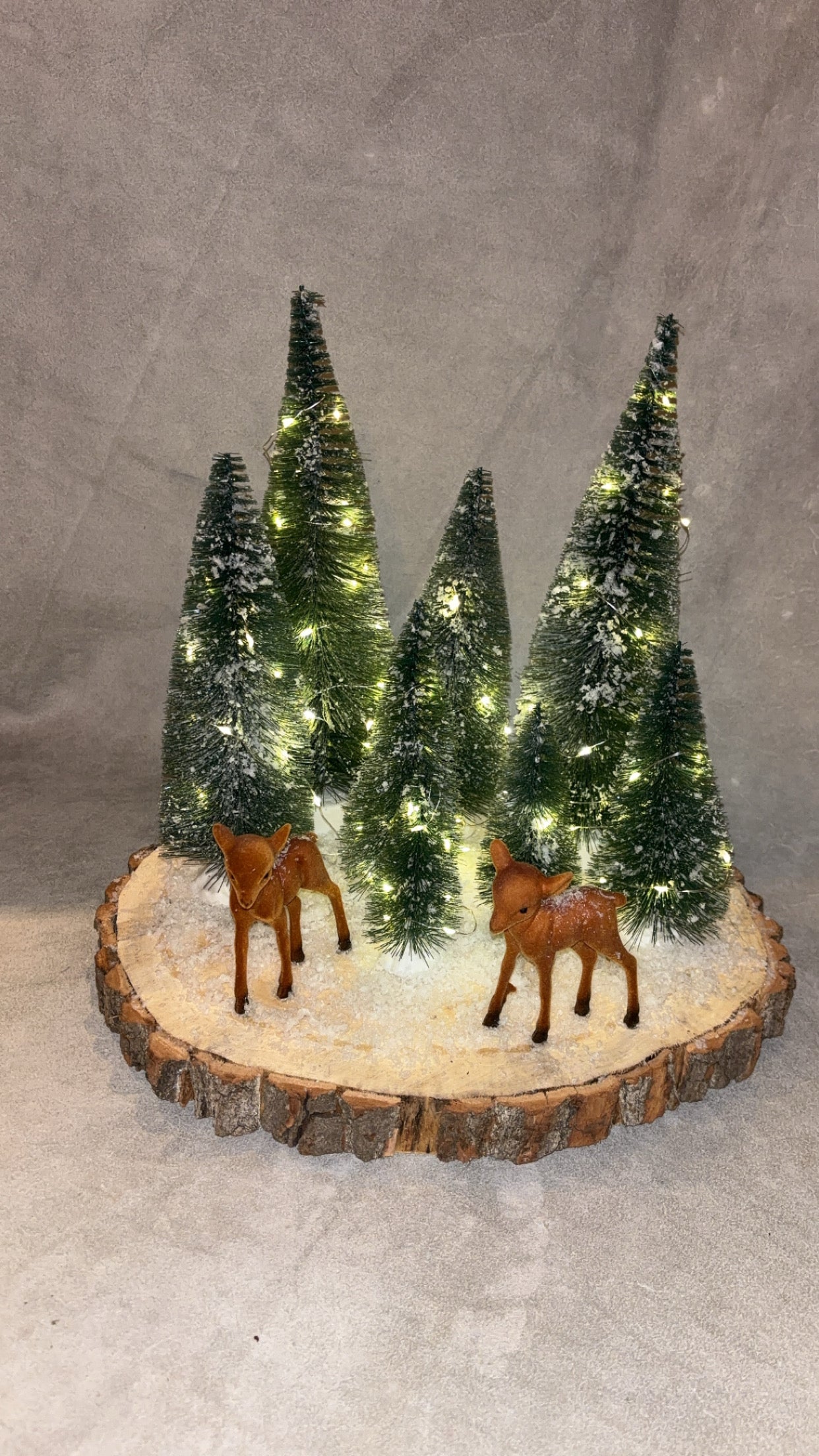 Kerststuk hertjes met led licht