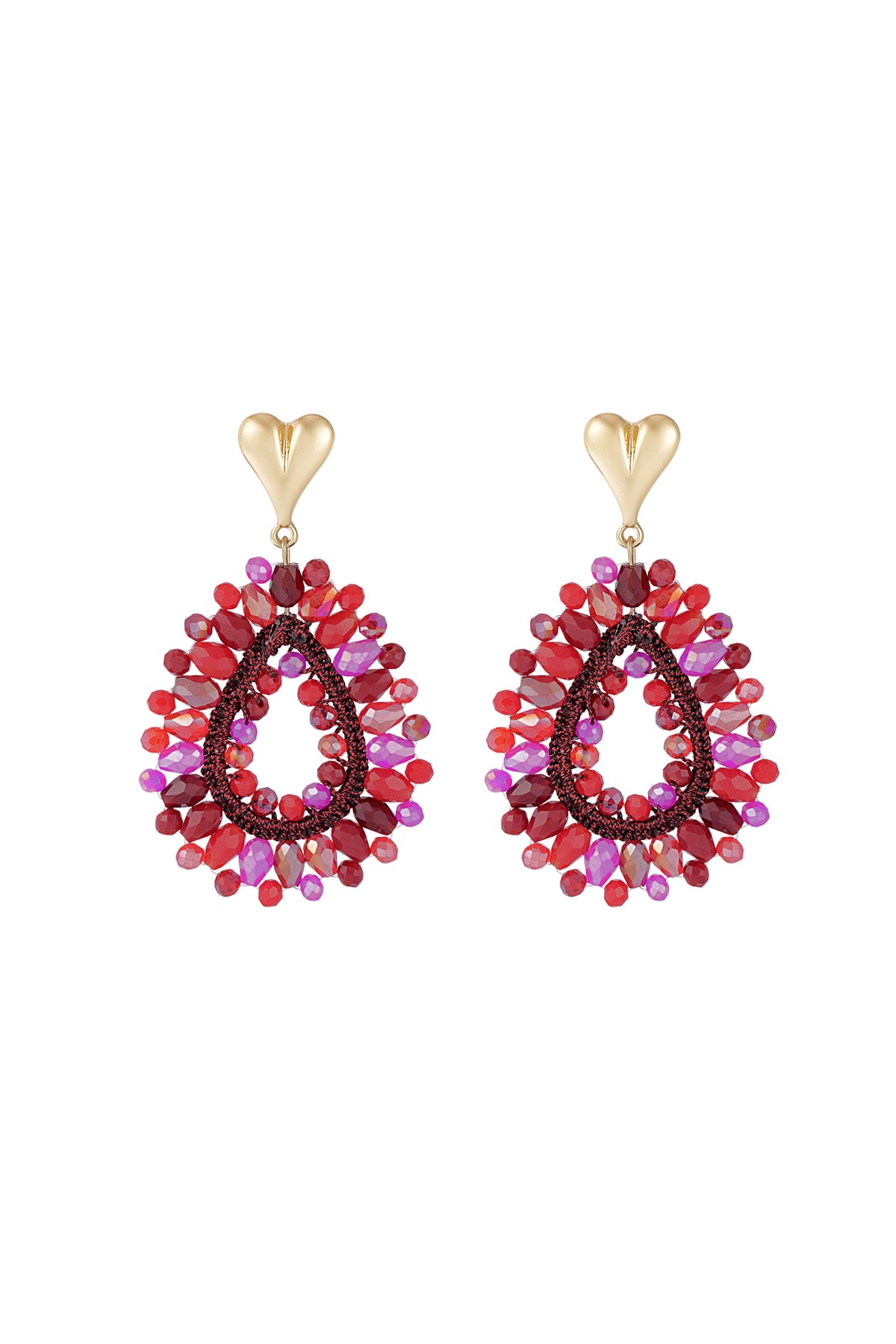 Beaded Love earrings