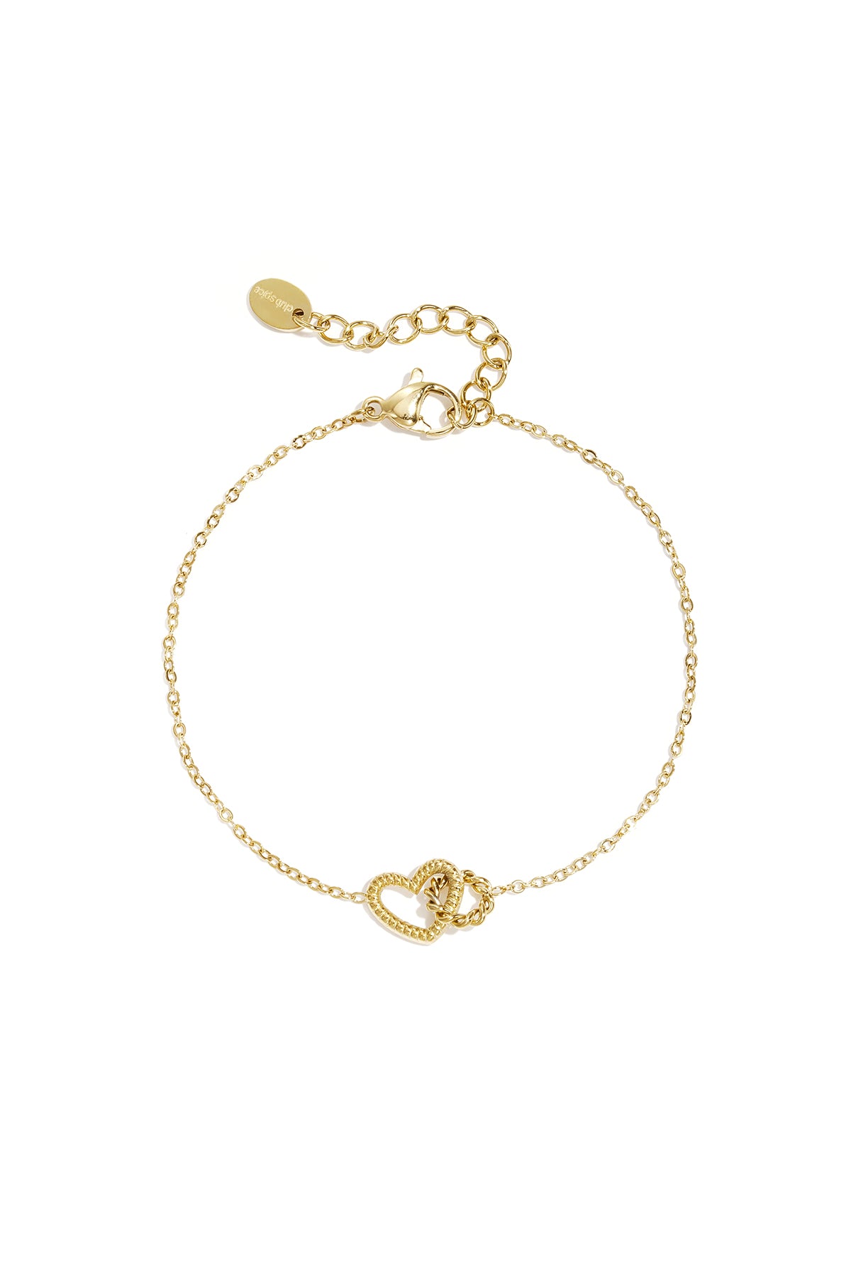 Bracelet with connected heart charm