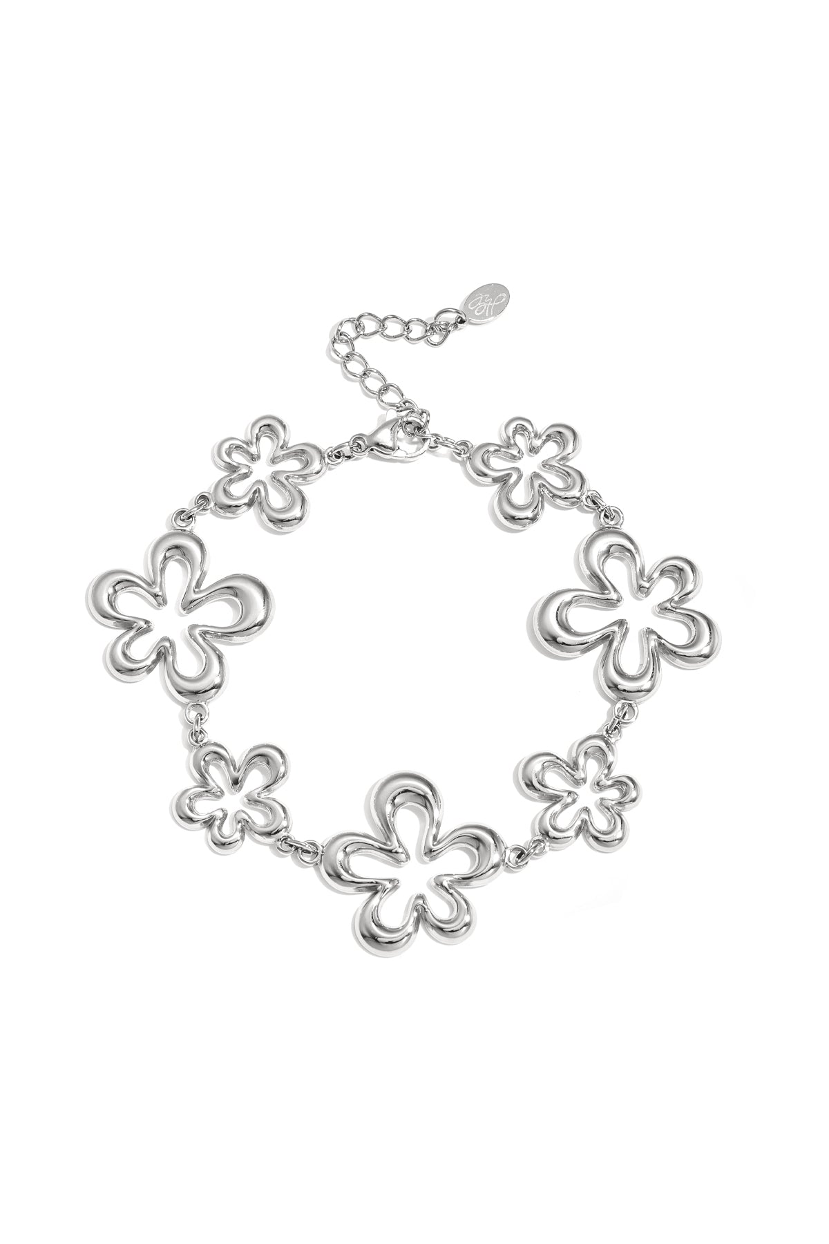 Bracelet with playful flowers in varying sizes
