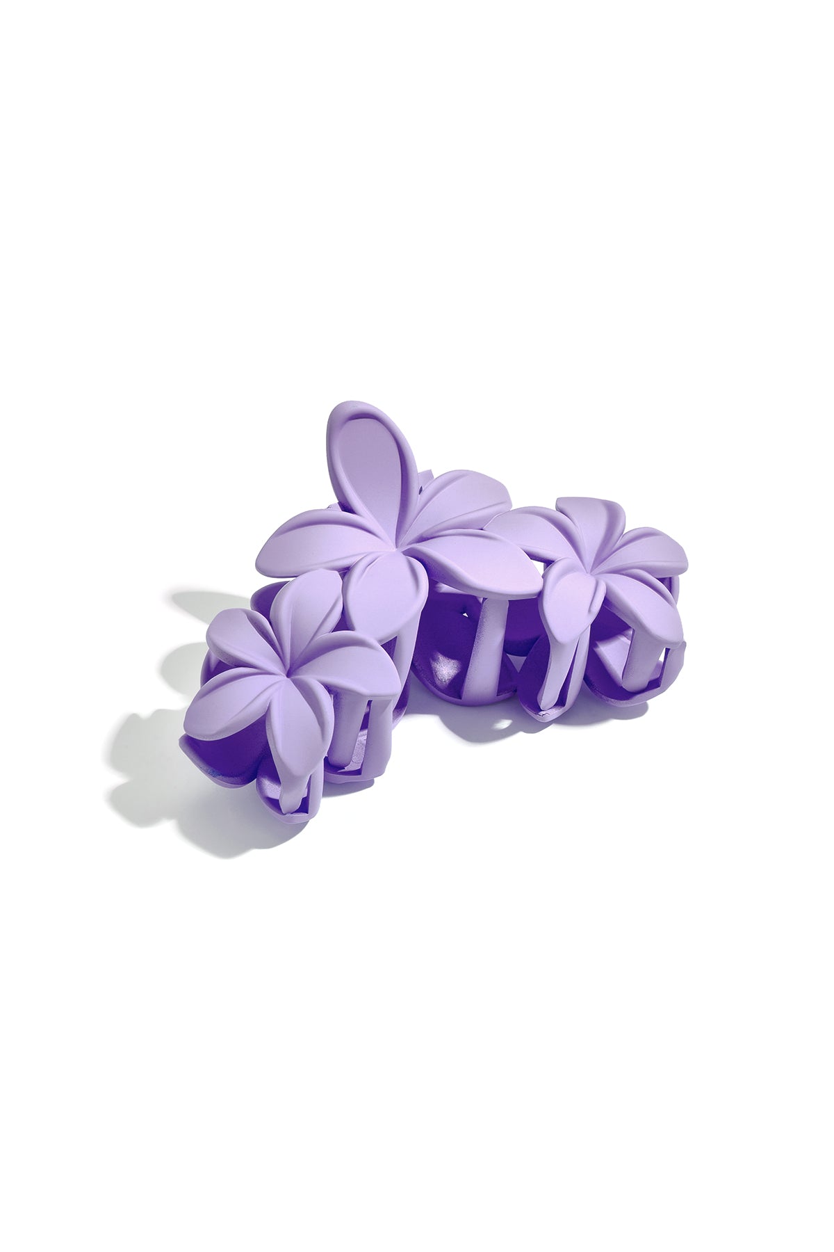 hair clip with large flowers - cotton candy pink