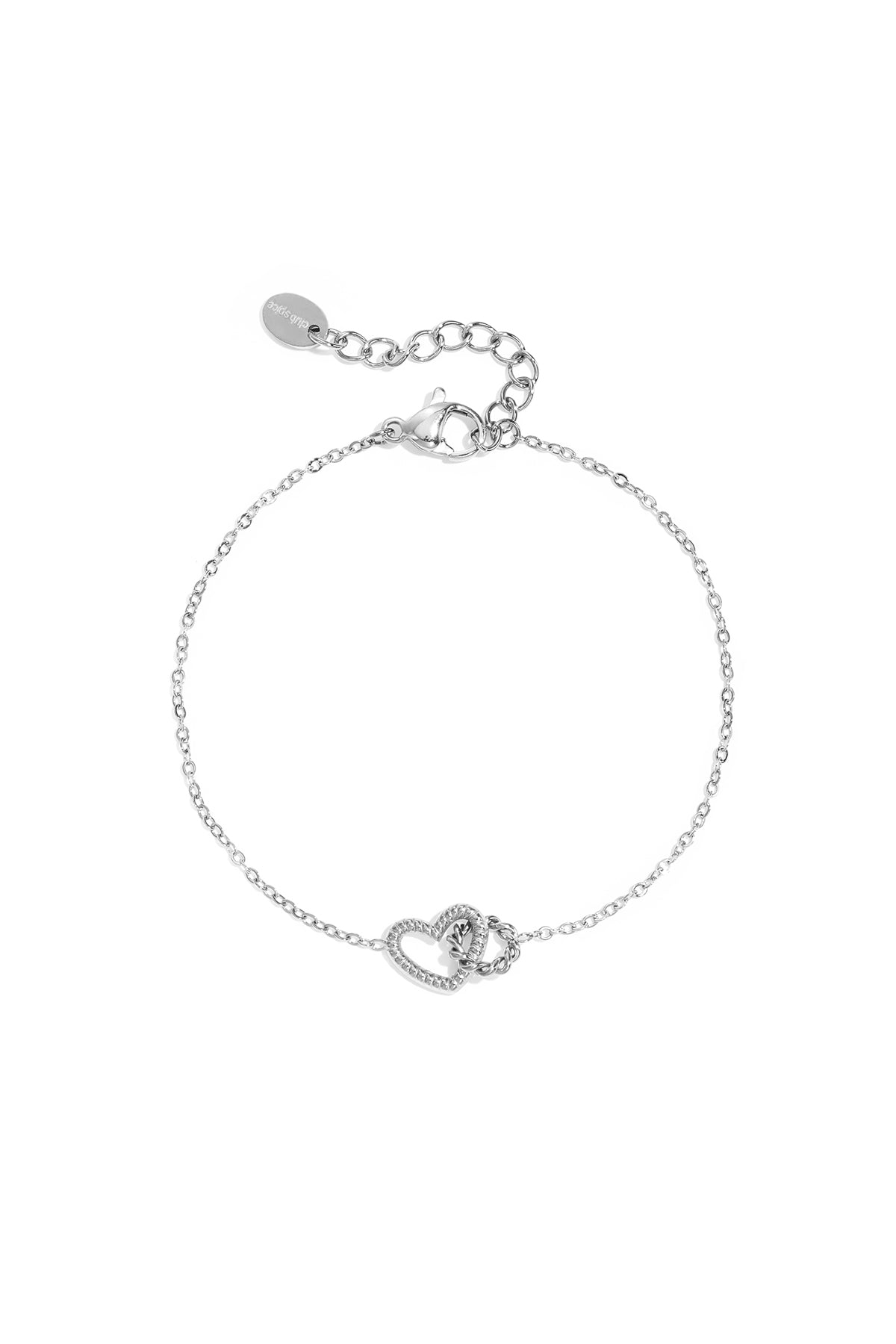 Bracelet with connected heart charm
