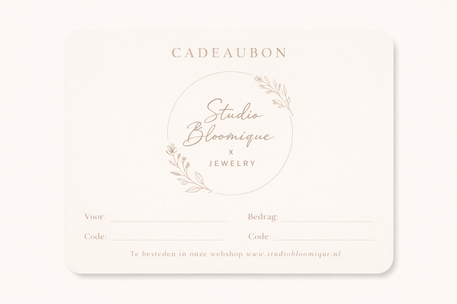 Studio Bloomique X jewelry Cadeaubon