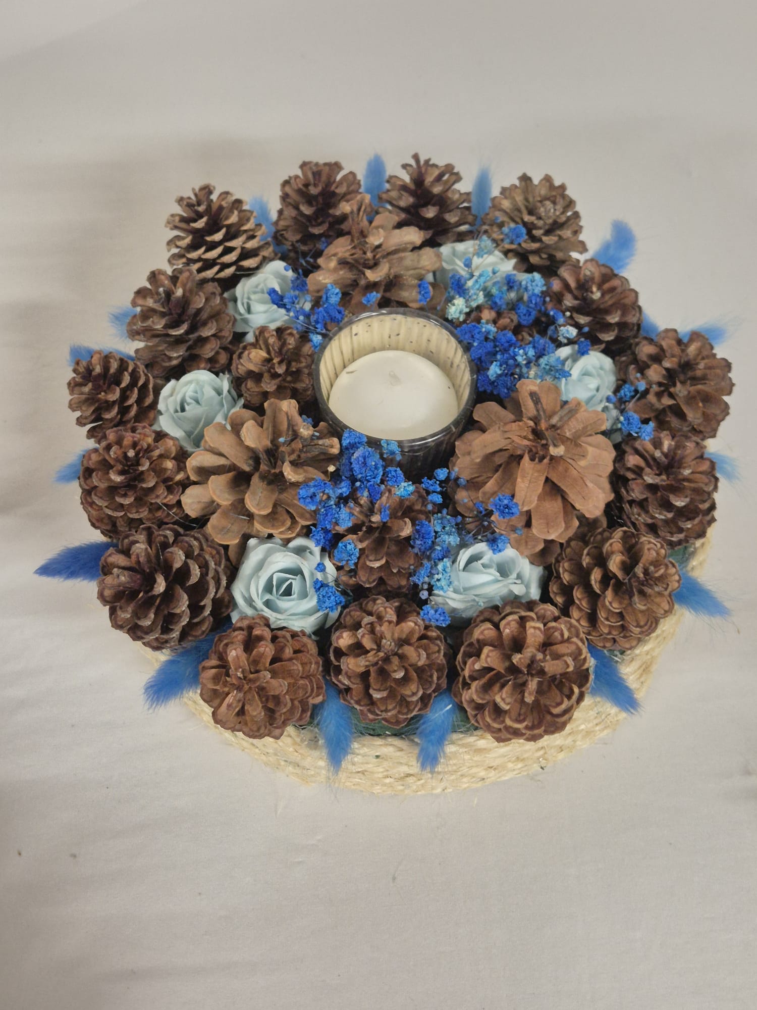 Kerststuk blauw