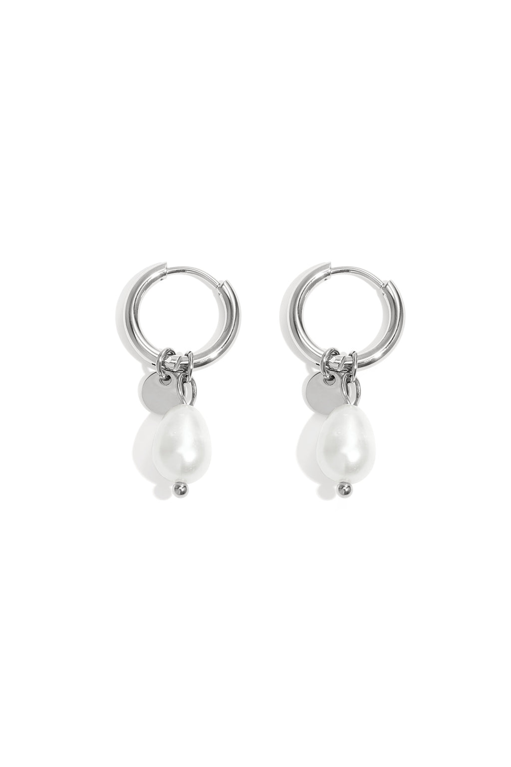 Earrings Pearl Drops Stainless Steel