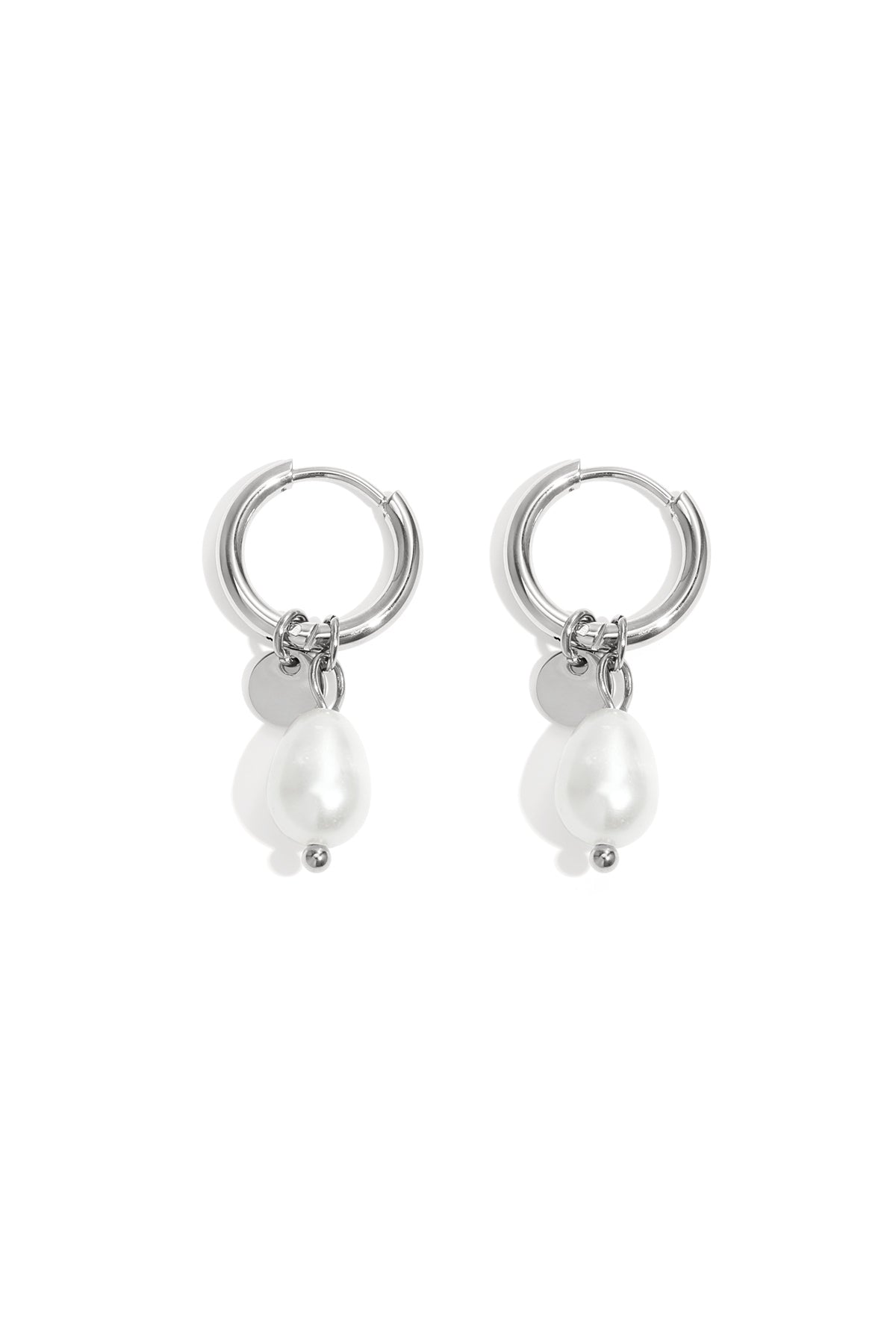 Earrings Pearl Drops Stainless Steel